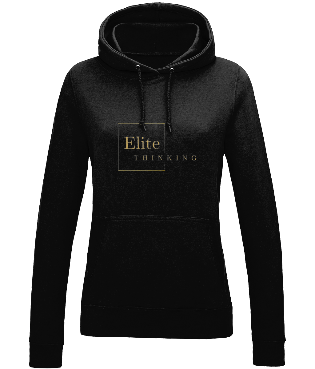 ET0024Elite - AWDis Girlie College Hoodie BLACK/GOLD