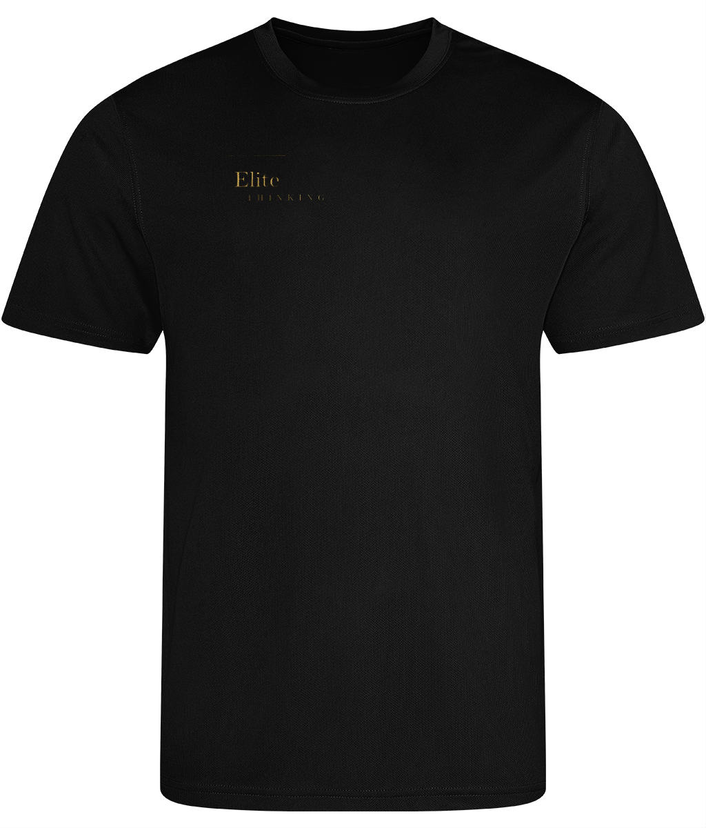 ET028Elite - Mens Just Cool Sports T‑Shirt JET BLACK