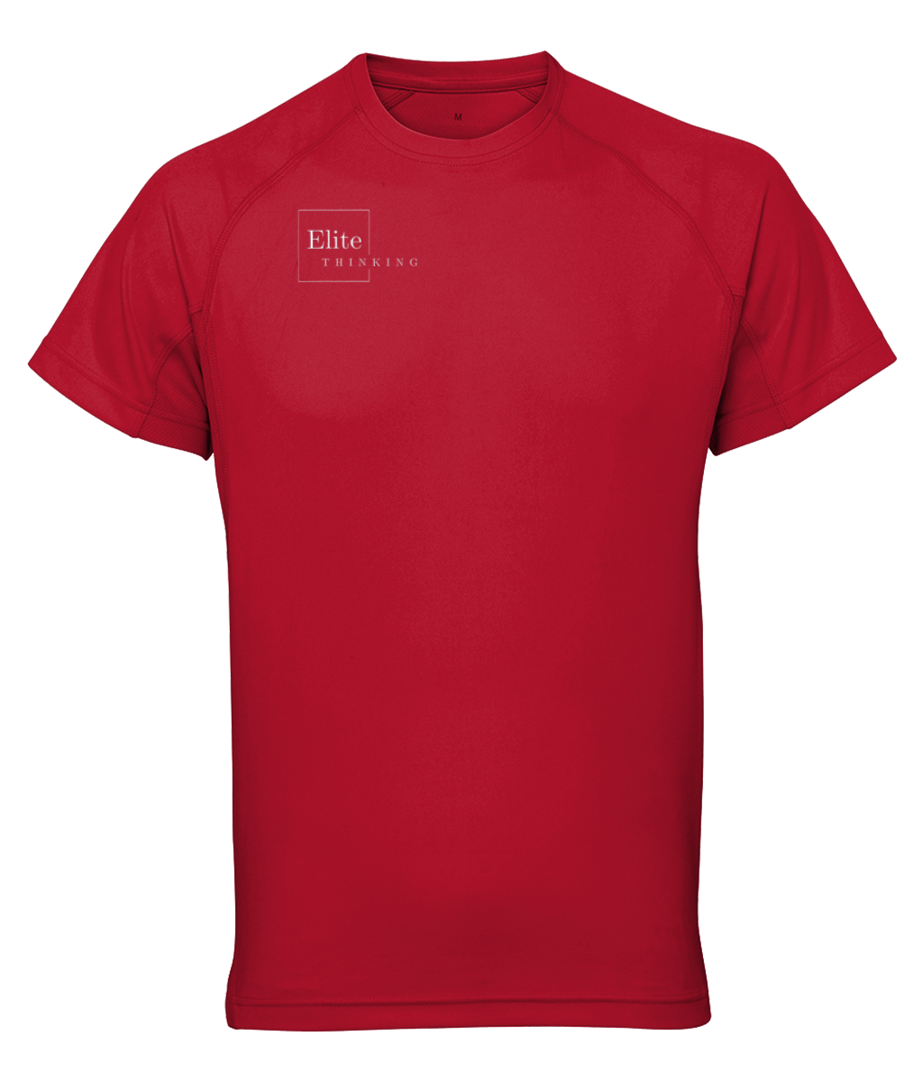 ET0012Elite - Mens TriDri® Panelled Tech Tee Fire Red