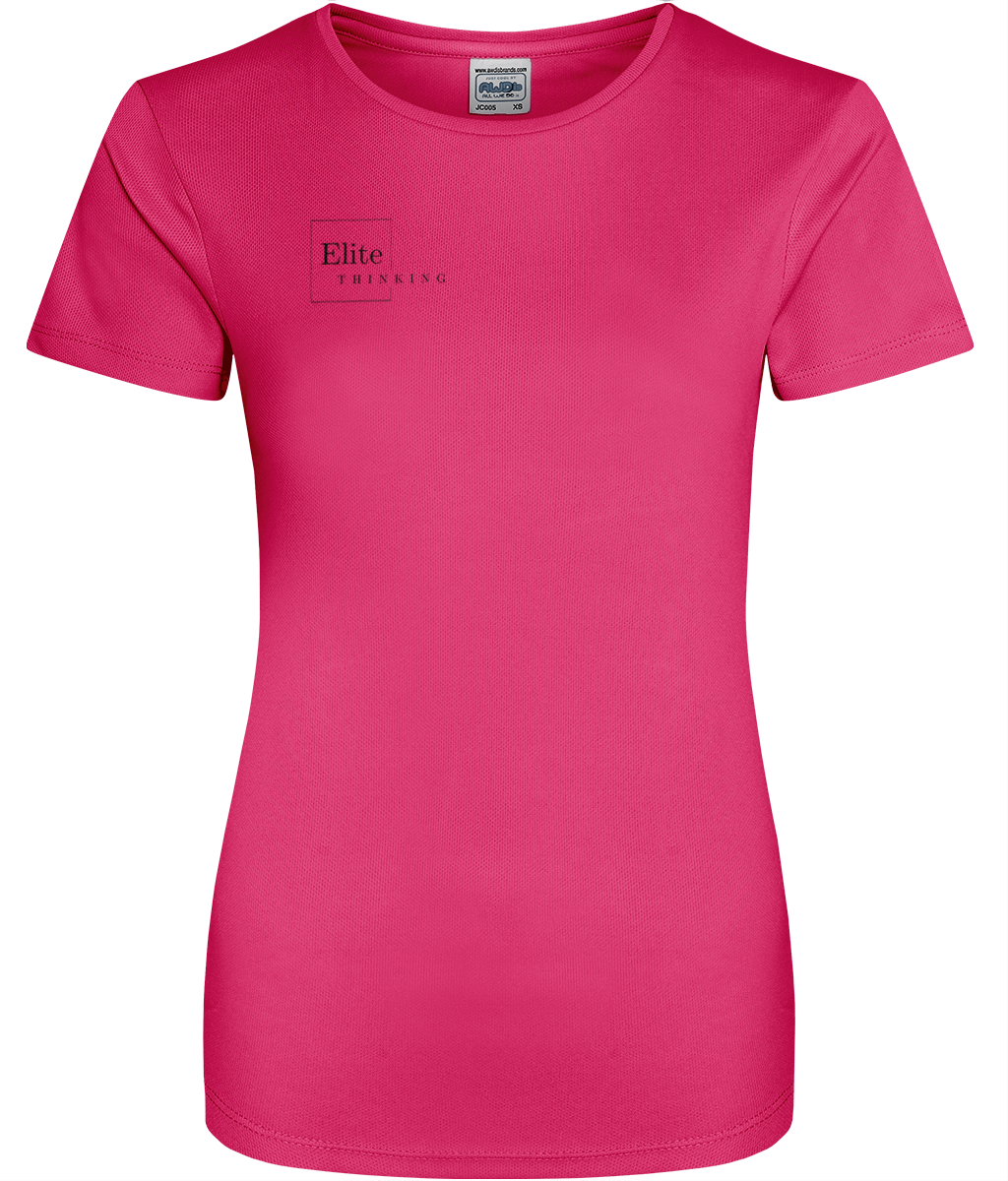 ET004Elite Womens Just Cool Sports T‑Shirt Hot Pink